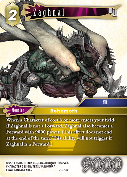 (070) Final Fantasy TCG Opus VII Single: Zaghnal (7-070) Rare
