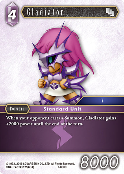 (090) Final Fantasy TCG Opus VII Single: Gladiator (7-090) Common