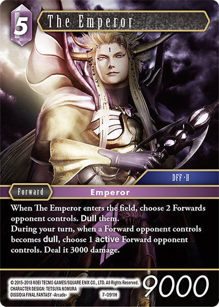 (091) Final Fantasy TCG Opus VII Single: The Emperor (7-091) Holo Hero