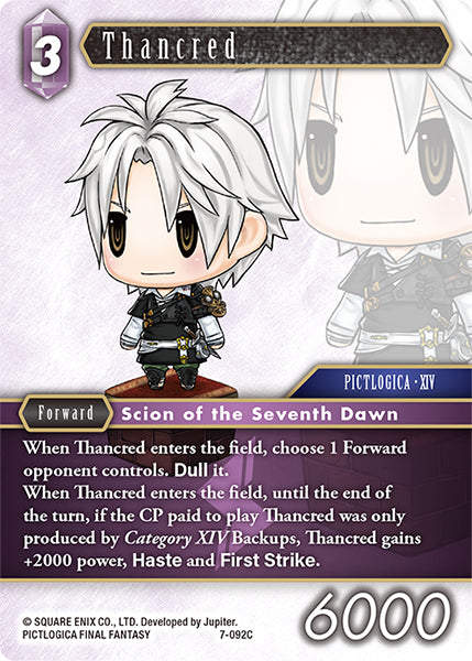 (092) Final Fantasy TCG Opus VII Single: Thancred (7-092) Holo Common