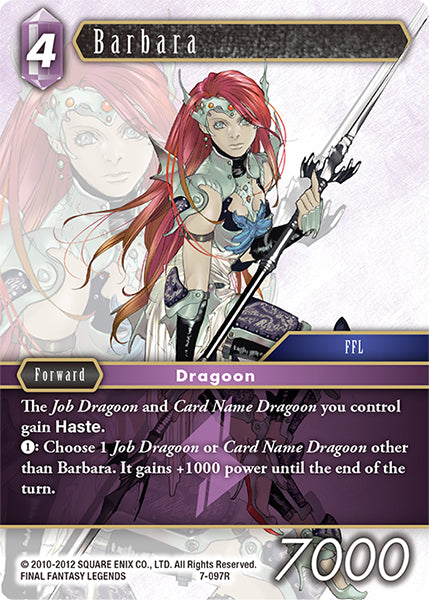 (097) Final Fantasy TCG Opus VII Single: Barbara (7-097) Rare