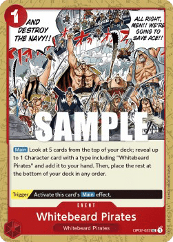 (022) One Piece TCG OP02: Paramount War Single: Whitebeard Pirates (OP02-022) Uncommon