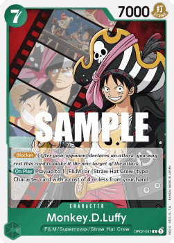 (041) One Piece TCG OP02: Paramount War Single: Monkey.D.Luffy (OP02-041) (V.1) Rare
