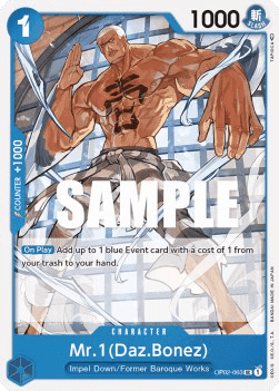 (063) One Piece TCG OP02: Paramount War Single: Mr.1 (Daz.Bonez) (OP02-063) Uncommon