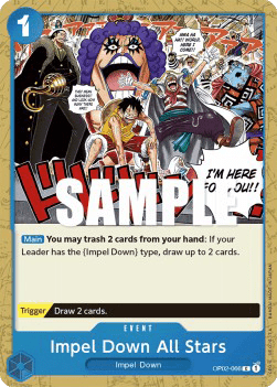 (066) One Piece TCG OP02: Paramount War Single: Impel Down All Stars (OP02-066) Common