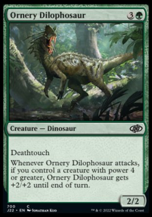 (700) Magic The Gathering Jumpstart 2022 Single: Ornery Dilophosaur Common