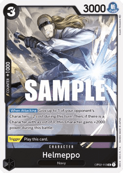 (113) One Piece TCG OP02: Paramount War Single: Helmeppo (OP02-113) Uncommon