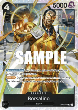 (114) One Piece TCG OP02: Paramount War Single: Borsalino (OP02-114) (V.1) Super Rare