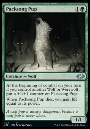 (703) Magic The Gathering Jumpstart 2022 Single: Packsong Pup Uncommon