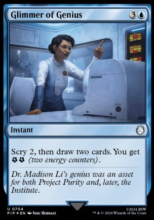 (704) Magic The Gathering Universes Beyond: Fallout: Extras Single: Glimmer of Genius Uncommon