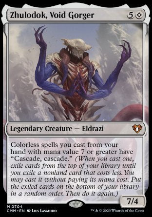 (704) Magic The Gathering Commander Masters: Extras Single: Zhulodok, Void Gorger (V.1) Mythic