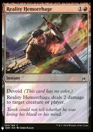 (100) Magic The Gathering The List Single: Reality Hemorrhage Common