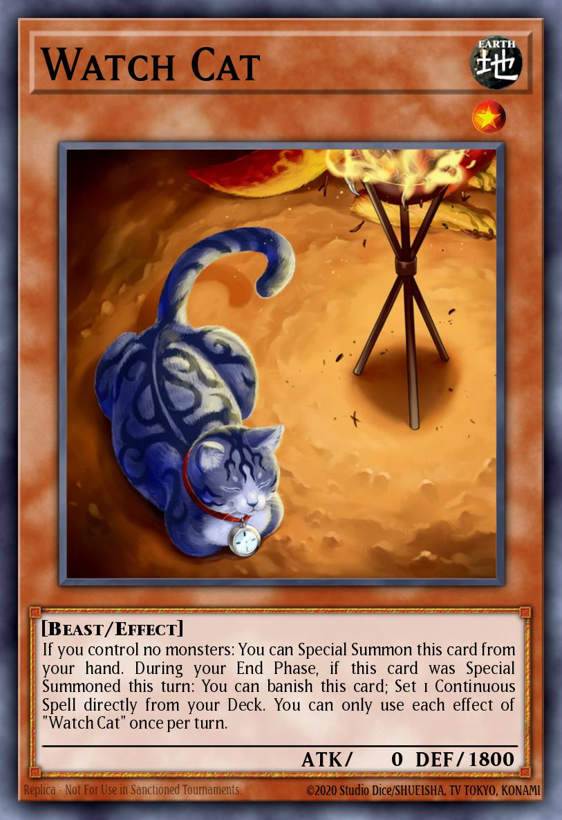 (013) YuGiOh TCG MP19: 2019 Gold Sarcophagus Tin Mega Pack Single: Watch Cat Common