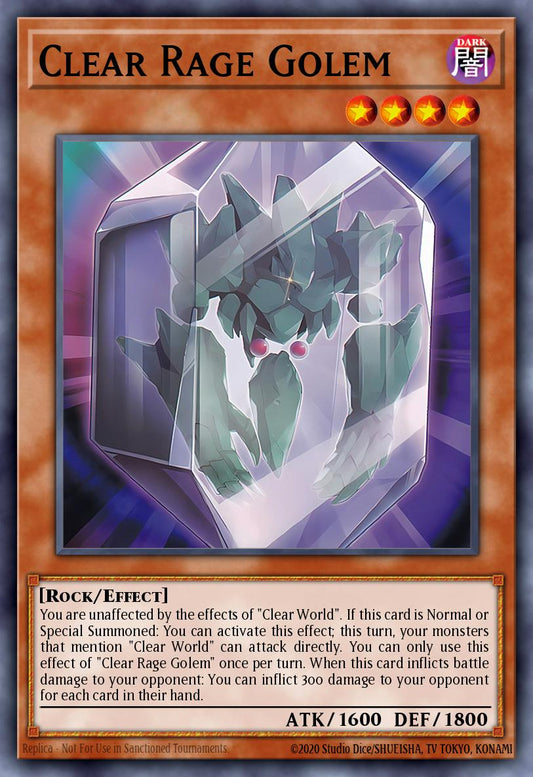(038) YuGiOh TCG MZTM: Maze of the Master Single: Clear Rage Golem  Rare