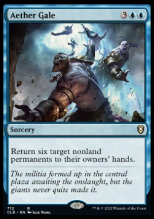 (712) Magic The Gathering Commander Legends: Battle for Baldur's Gate: Extras Single: Aether Gale Rare