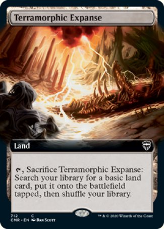 (712/361) Magic The Gathering Commander Legends: Extras Single: Terramorphic Expanse (V.2) Common