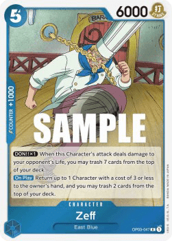 (047) One Piece TCG OP03: Pillars of Strength Single: Zeff (OP03-047) (V.1) Rare