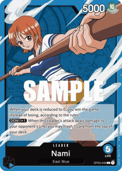 (040) One Piece TCG OP03: Pillars of Strength Single: Nami (OP03-040) (V.1) Leader