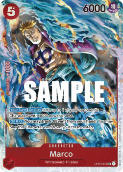 (013) One Piece TCG OP03: Pillars of Strength Single: Marco (OP03-013) (V.1) Super Rare