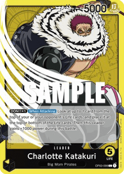(099) One Piece TCG OP03: Pillars of Strength Single: Charlotte Katakuri (OP03-099) (V.1) Leader