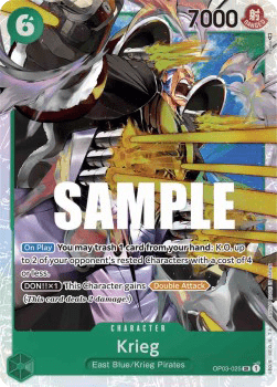 (025) One Piece TCG OP03: Pillars of Strength Single: Krieg (OP03-025) (V.1) Super Rare