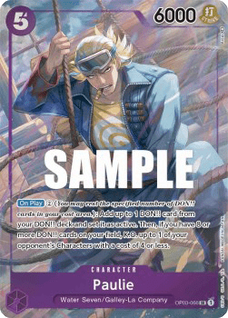 (066) One Piece TCG OP03: Pillars of Strength Single: Paulie (OP03-066) (V.2) Alternate Art