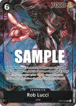 (092) One Piece TCG OP03: Pillars of Strength Single: Rob Lucci (OP03-092) (V.2) Alternate Art