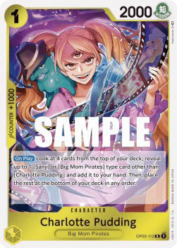 (112) One Piece TCG OP03: Pillars of Strength Single: Charlotte Pudding (OP03-112) (V.1) Rare