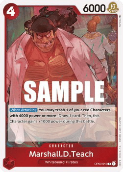 (012) One Piece TCG OP03: Pillars of Strength Single: Marshall.D.Teach (OP03-012) Rare