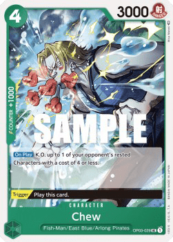 (029) One Piece TCG OP03: Pillars of Strength Single: Chew (OP03-029) Uncommon