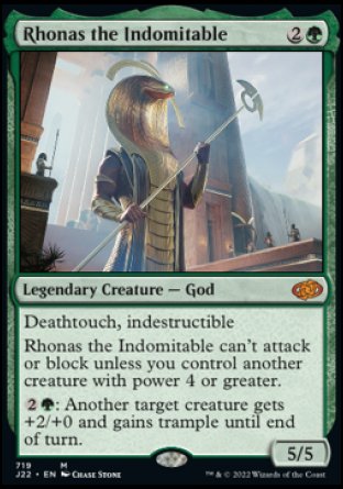 (719) Magic The Gathering Jumpstart 2022 Single: Rhonas the Indomitable Mythic