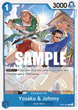 (053) One Piece TCG OP03: Pillars of Strength Single: Yosaku & Johnny (OP03-053) Common