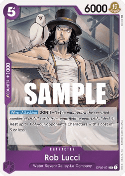 (071) One Piece TCG OP03: Pillars of Strength Single: Rob Lucci (OP03-071) Rare