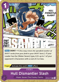 (073) One Piece TCG OP03: Pillars of Strength Single: Hull Dismantler Slash (OP03-073) Common