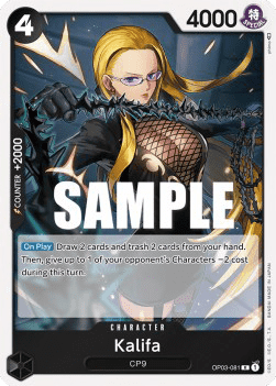 (081) One Piece TCG OP03: Pillars of Strength Single: Kalifa (OP03-081) (V.1) Rare