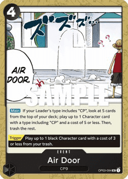 (094) One Piece TCG OP03: Pillars of Strength Single: Air Door (OP03-094) Uncommon