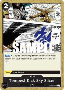 (096) One Piece TCG OP03: Pillars of Strength Single: Tempest Kick Sky Slicer (OP03-096) Uncommon