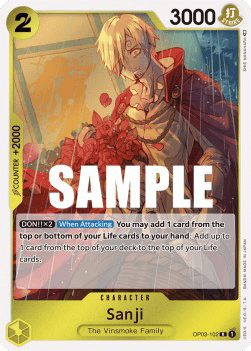 (102) One Piece TCG OP03: Pillars of Strength Single: Sanji (OP03-102) Rare