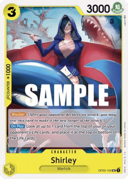 (104) One Piece TCG OP03: Pillars of Strength Single: Shirley (OP03-104) Uncommon