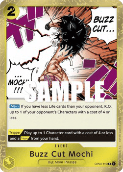 (119) One Piece TCG OP03: Pillars of Strength Single: Buzz Cut Mochi (OP03-119) Rare
