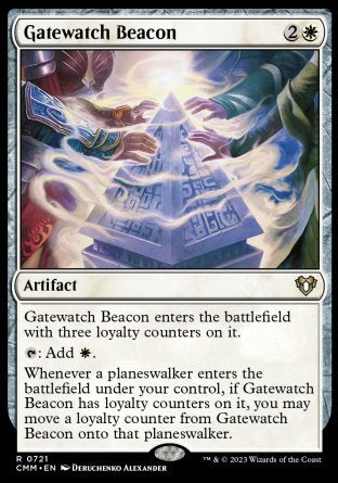 (721) Magic The Gathering Commander Masters: Extras Single: Gatewatch Beacon (V.1) Holo Rare