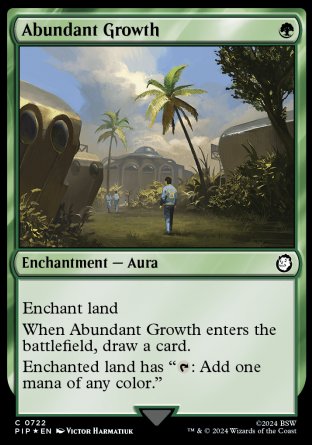 (722) Magic The Gathering Universes Beyond: Fallout: Extras Single: Abundant Growth Holo Common