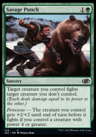 (723) Magic The Gathering Jumpstart 2022 Single: Savage Punch Common