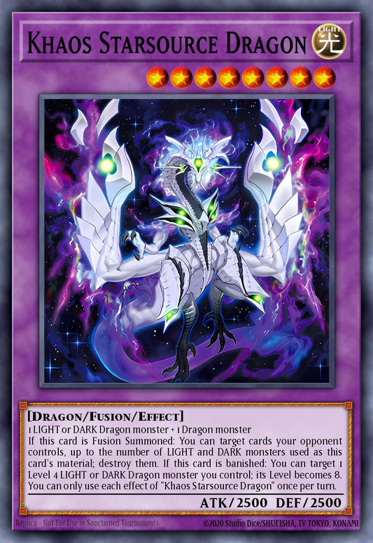 (413) YuGiOh TCG MP25: 2025 Mega-Pack Tin Single: Khaos Starsource Dragon  Common