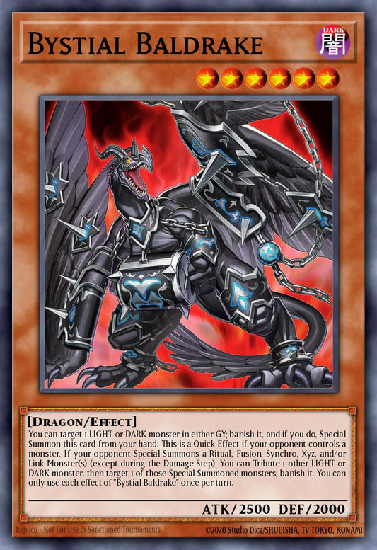 (045) YuGiOh TCG MP25: 2025 Mega-Pack Tin Single: Bystial Baldrake  Starlight Rare