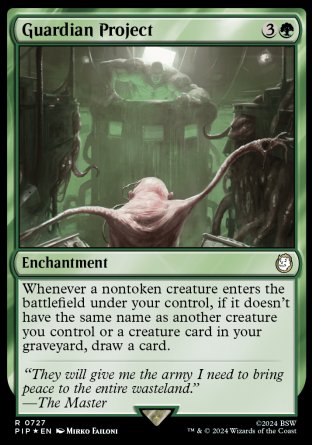 (727) Magic The Gathering Universes Beyond: Fallout: Extras Single: Guardian Project (V.2) Holo Rare