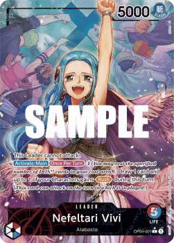 (001) One Piece TCG OP04: Kingdoms of Intrigue Single: Nefeltari Vivi (OP04-001) (V.2) Alternate Art