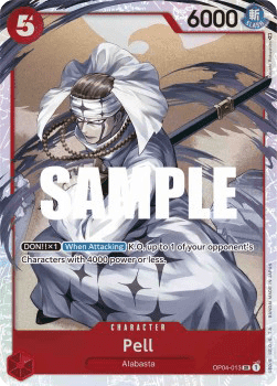 (013) One Piece TCG OP04: Kingdoms of Intrigue Single: Pell (OP04-013) (V.1) Super Rare