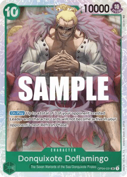 (031) One Piece TCG OP04: Kingdoms of Intrigue Single: Donquixote Doflamingo (OP04-031) (V.1) Super Rare