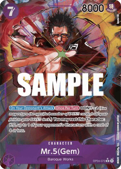 (072) One Piece TCG OP04: Kingdoms of Intrigue Single: Mr.5(Gem) (OP04-072) (V.2) Alternate Art